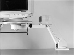 Figure 8. A monitor support that adjusts the height and angle of the monitor