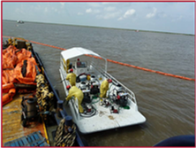 Oil Spill boat docking