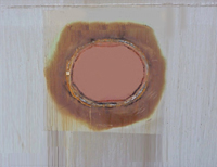 Figure 8: Paint removed 4" all around both sides