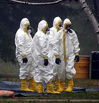 Figure 16: Workers with appropriate foot protection (such as, rubber boots)