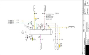 Sample piping and instrumentation diagram required by the Process Safety Management standard, 29 CFR 1910.119(d)(3)(i)(B), for a high pressure receiver.