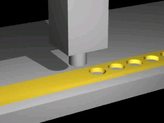 Typical punching operation