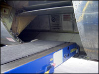 Figure 3. Vertical position of beltloader when loading the cargo bin.