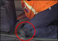 Figure 9. Use kneepads when working inside the cargo bin.