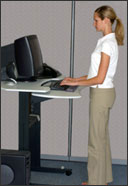 Figure 4. The user's legs, torso, neck, and head are approximately in-line and vertical with feet slightly apart.