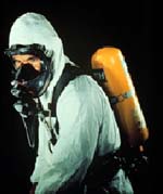 Atmosphere supplying respirator