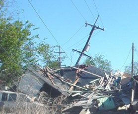 Photo courtesy of OSHA. This picture shows actual disaster site work conditions and may not illustrate proper safety and health procedures.