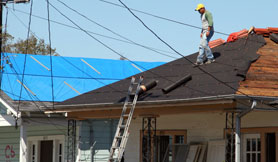 Photo courtesy of FEMA.  This picture shows actual disaster site work conditions and may not illustrate proper safety and health procedures.