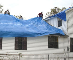 Photo courtesy of FEMA.  This picture shows actual disaster site work conditions and may not illustrate proper safety and health procedures.