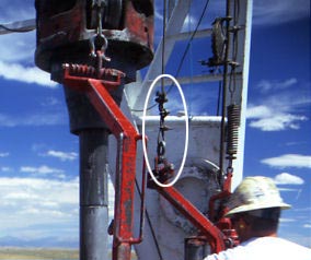 Figure 4. Improper wire rope clamp placement: "Never saddle a dead horse"