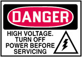 Figure 2. Danger, high voltage sign