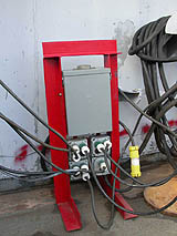 Figure 3: Circuit breakers in panel box can be used to deenergize circuits (and appropriately tagged) before working on the circuit