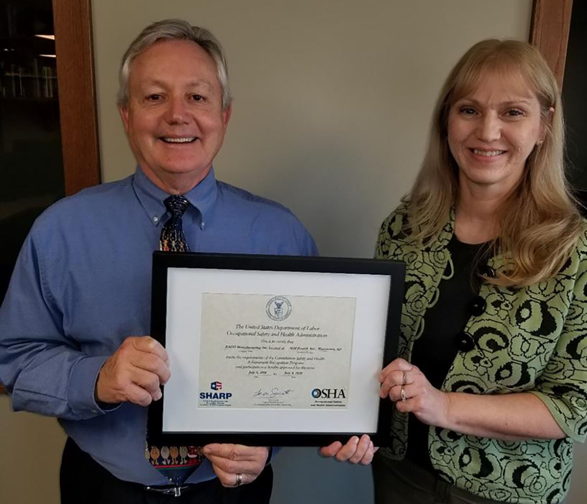 Mark Stein (Owner) and Laurie Gates (Administrative Manager/Safety Director)