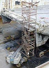 Figure 7: Mobile scaffold (stair tower) with proper access to working surfaces