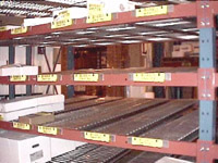 Figure 13: Gravity fed flow racks.