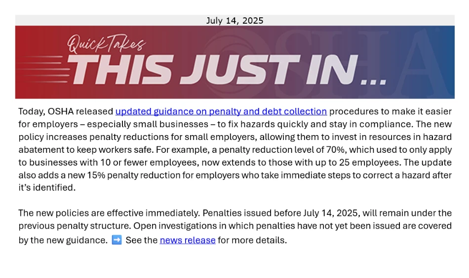 QuickTakes This Just In... - July 14, 2025