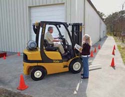 Figure 2. Operator being trained on working on a loading dock.