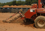 Figure 3 Using a trencher.