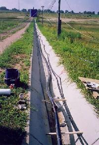 Figure 14. Transmission line laid in a trench