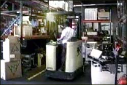 Figure 9. Warning strobe light flashing as operator backs up.