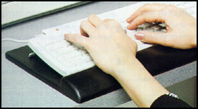 Figure 2. Wrist/palm rests encourage neutral wrist postures