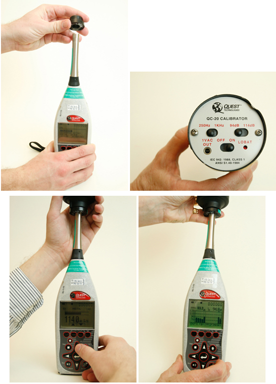 Sound level meter calibration.