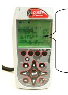 Octave band analyzer settings and center frequencies.