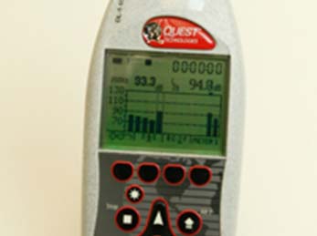 Octave band analyzer graph.