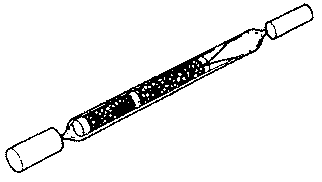 Figure 6. Charcoal Tube with Flame-sealed Ends and End Caps
