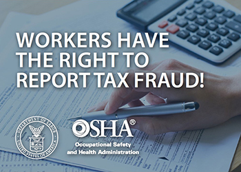 Workers have the right to report tax fraud!
