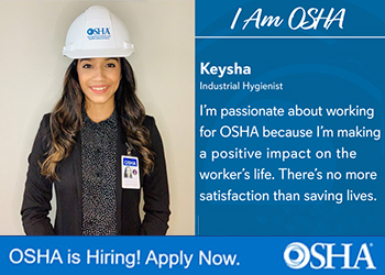 OSHA is Hiring! Apply Now.