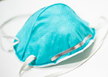 Blue N95 respirator mask
