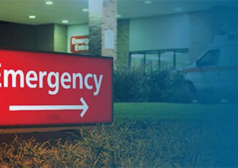 Emergency Room entrance at hospital