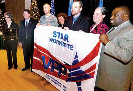 Wright-Patterson Air Force Base receives the VPP flag